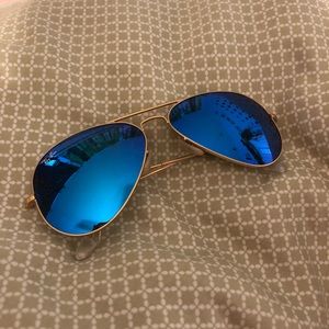 Metallic Blue RayBan Aviators